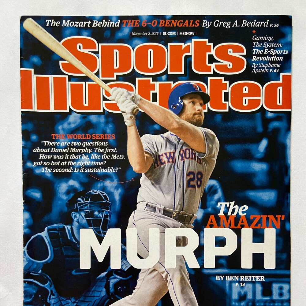 Sports Illustrated Magazine 11/2/2015 Daniel Murphy New York Mets Cover W/ Label